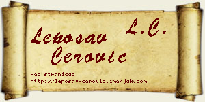 Leposav Cerović vizit kartica
